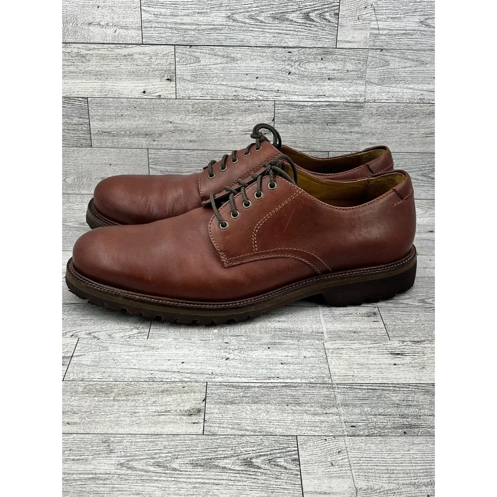 HS Trask‎ Mens Brown Leather Lug Sole Derby Shoes 30-0102 Size 11M